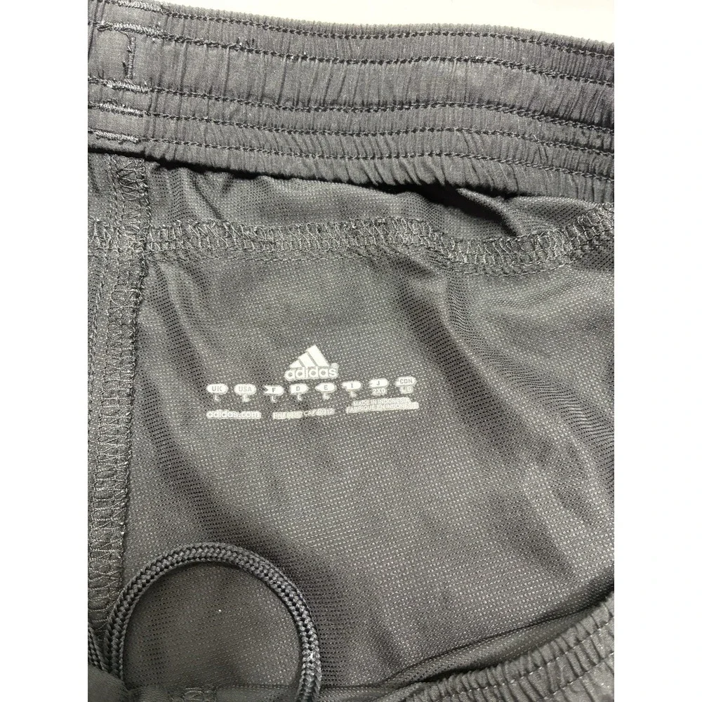 Adidas Men Black Pants Large Elastic Waist Pull on No pockets Lightweight